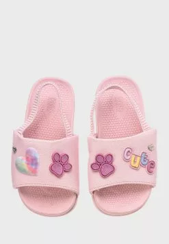 Klin Kids Heart Print Slydes -Shoes Shop 4 zoom desktop 319