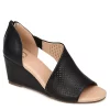Journee Collection Womens Aretha Wedge Sandal - Black -Shoes Shop US 01 102152 00