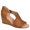 Journee Collection Womens Aretha Wedge Sandal - Cognac -Shoes Shop US 01 102153 00