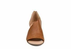 Journee Collection Womens Aretha Wedge Sandal - Cognac -Shoes Shop US 01 102153 02