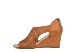 Journee Collection Womens Aretha Wedge Sandal - Cognac -Shoes Shop US 01 102153 03