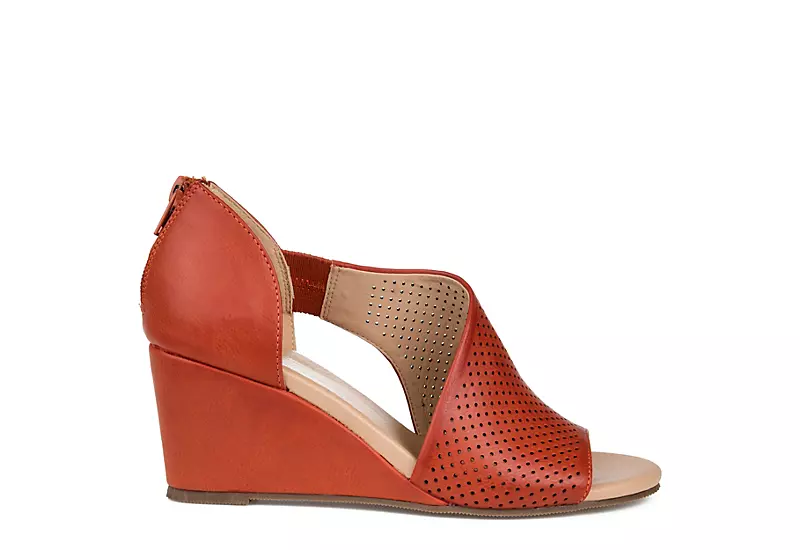 Journee Collection Womens Aretha Wedge Sandal - Rust 4 Journee Collection Womens Aretha Wedge Sandal - Rust - Image 2