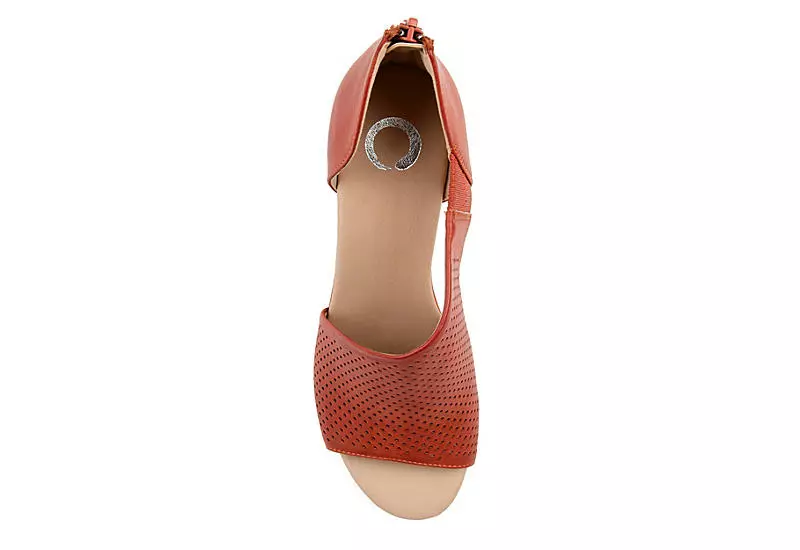 Journee Collection Womens Aretha Wedge Sandal - Rust 8 Journee Collection Womens Aretha Wedge Sandal - Rust - Image 6