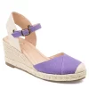 Journee Collection Womens Ashlyn Wedge Sandal - Purple -Shoes Shop US 01 102163 00