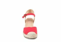 Journee Collection Womens Ashlyn Wedge Sandal - Red -Shoes Shop US 01 102164 02