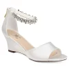 Journee Collection Womens Connor Wedge Sandal - White -Shoes Shop US 01 102219 00