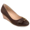 Journee Collection Womens Graysn Wedge Pump - Brown -Shoes Shop US 01 102243 00