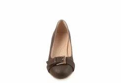 Journee Collection Womens Graysn Wedge Pump - Brown -Shoes Shop US 01 102243 02