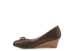 Journee Collection Womens Graysn Wedge Pump - Brown -Shoes Shop US 01 102243 03