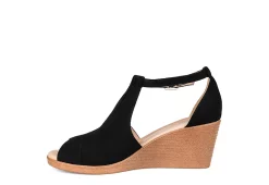 Journee Collection Womens Kedzie Wedge Sandal - Black -Shoes Shop US 01 102265 03
