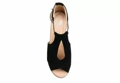 Journee Collection Womens Kedzie Wedge Sandal - Black -Shoes Shop US 01 102265 05