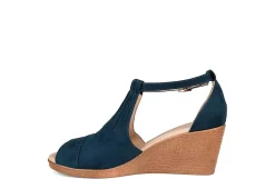 Journee Collection Womens Kedzie Wedge Sandal - Blue -Shoes Shop US 01 102266 03
