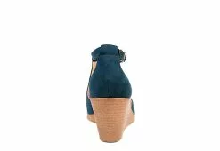 Journee Collection Womens Kedzie Wedge Sandal - Blue -Shoes Shop US 01 102266 04