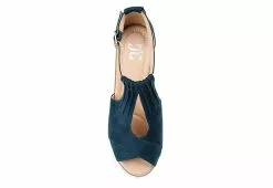 Journee Collection Womens Kedzie Wedge Sandal - Blue -Shoes Shop US 01 102266 05