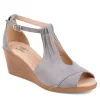 Journee Collection Womens Kedzie Wedge Sandal - Grey 1 Journee Collection Womens Kedzie Wedge Sandal - Grey -Shoes Shop US 01 102267 00