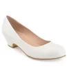 Journee Collection Womens Saar Pump - White -Shoes Shop US 01 103360 00