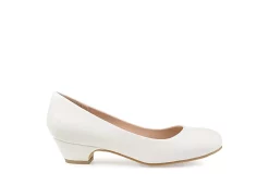 Journee Collection Womens Saar Pump - White -Shoes Shop US 01 103360 01