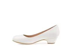 Journee Collection Womens Saar Pump - White -Shoes Shop US 01 103360 03