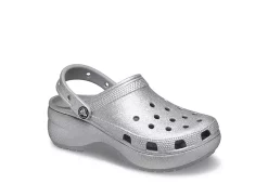 Crocs Womens Classic Platform Clog - Silver