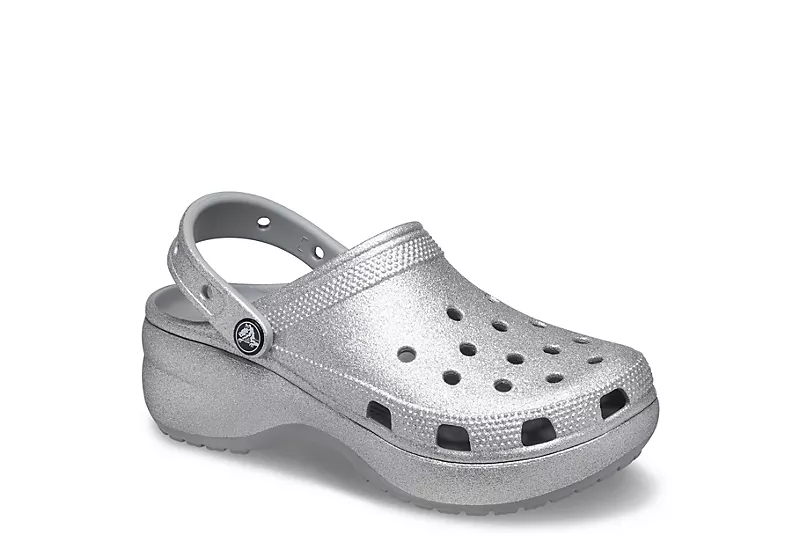 Crocs Womens Classic Platform Clog - Silver 3 Crocs Womens Classic Platform Clog - Silver