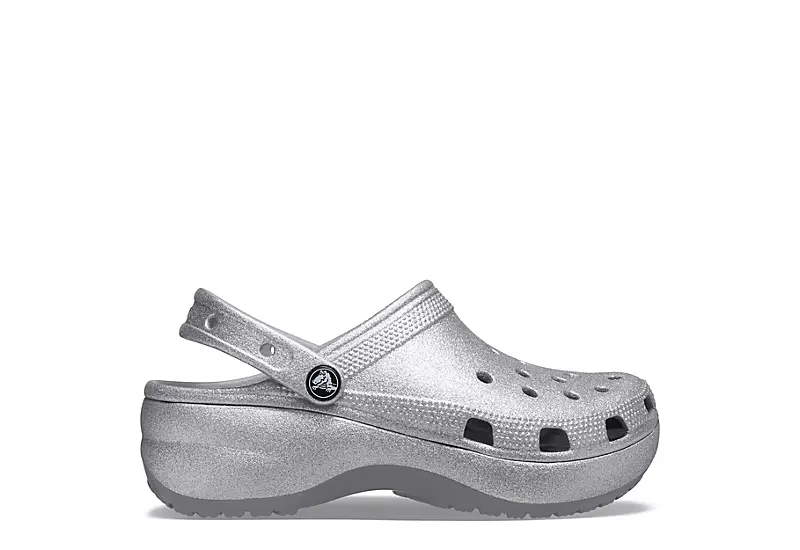 Crocs Womens Classic Platform Clog - Silver 4 Crocs Womens Classic Platform Clog - Silver - Image 2