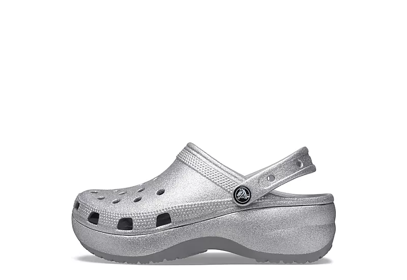 Crocs Womens Classic Platform Clog - Silver 5 Crocs Womens Classic Platform Clog - Silver - Image 3