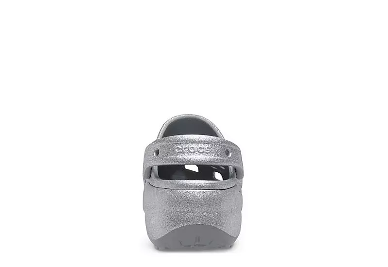 Crocs Womens Classic Platform Clog - Silver 6 Crocs Womens Classic Platform Clog - Silver - Image 4