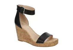 Xappeal Womens Amora Wedge Sandal - Black