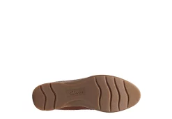 Clarks Womens Jeanette Ease Flat - Tan -Shoes Shop US 01 105282 06