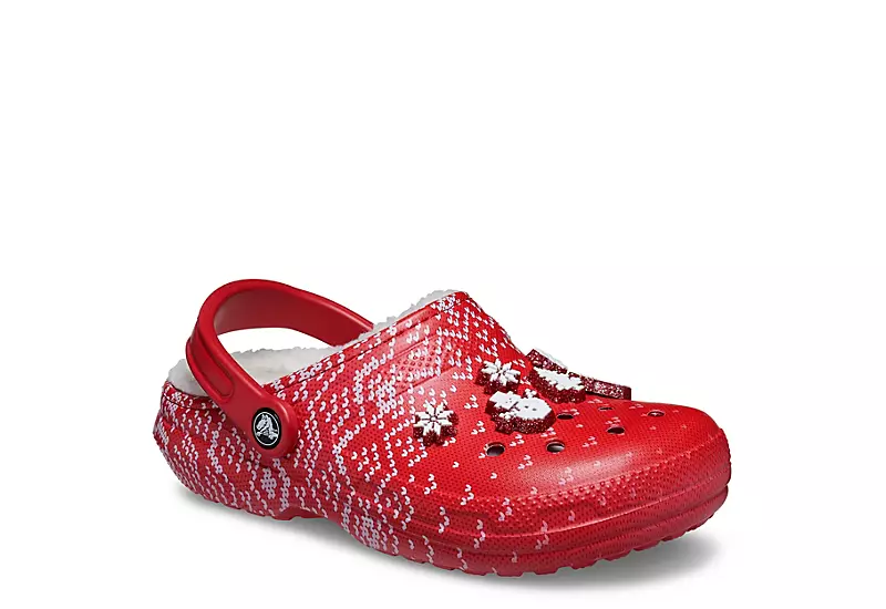 Crocs Womens Classic Lined Clog - Red 3 Crocs Womens Classic Lined Clog - Red