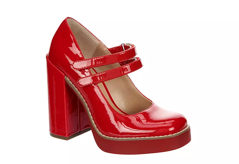 Steve Madden Womens Twice Pump - Red 3 Steve Madden Womens Twice Pump - Red