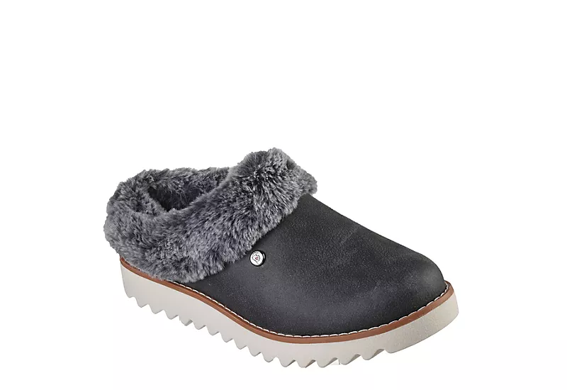 Skechers Womens Mountain Kiss Winter Rock Slipper - Dark Grey 3 Skechers Womens Mountain Kiss Winter Rock Slipper - Dark Grey