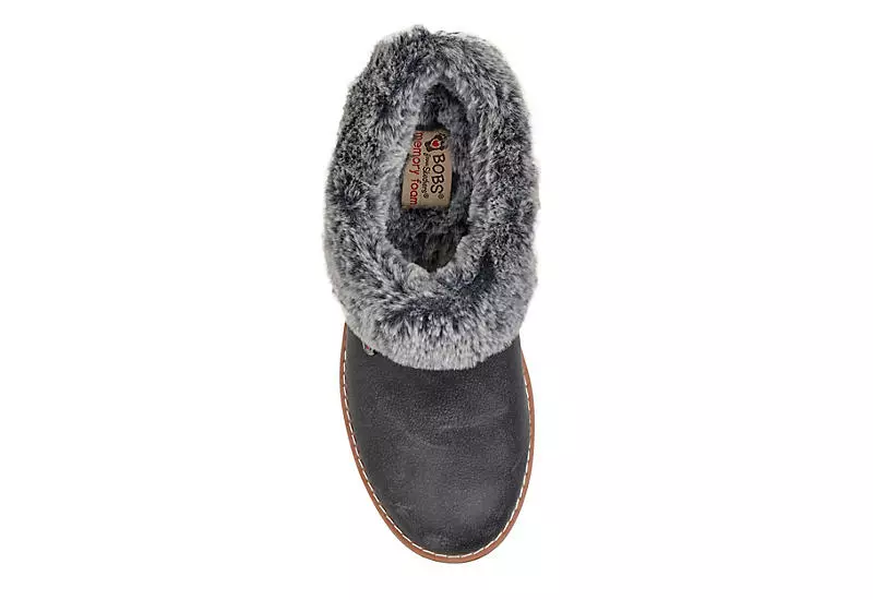 Skechers Womens Mountain Kiss Winter Rock Slipper - Dark Grey 6 Skechers Womens Mountain Kiss Winter Rock Slipper - Dark Grey - Image 4