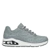 Skechers Womens Uno 2 Sneaker - Grey