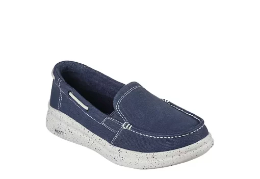 Skechers Womens Arch Fit Skipper Playful Slip On Sneaker - Navy -Shoes Shop US 01 106890 00