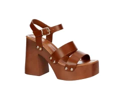 Madden Girl Womens Greenville Platform Sandal - Cognac