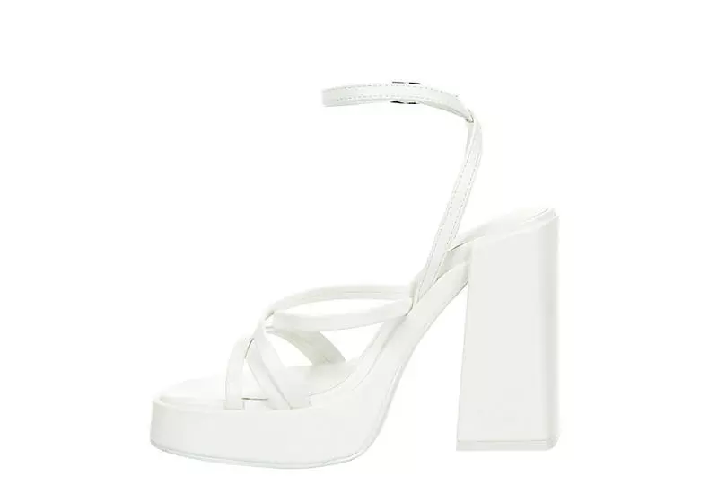 Madden Girl Womens Aces Platform Sandal - White 6 Madden Girl Womens Aces Platform Sandal - White - Image 4