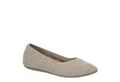 Skechers Womens Cleo 2.0 Knitty Witty Flat - Taupe