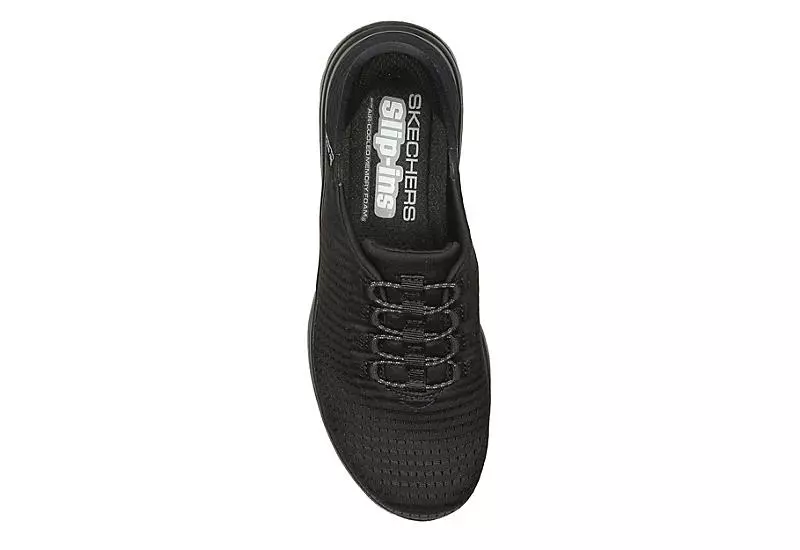 Skechers Womens Slip-ins On-the-go Flex Clever Sneaker - Black 6 Skechers Womens Slip-ins On-the-go Flex Clever Sneaker - Black - Image 4