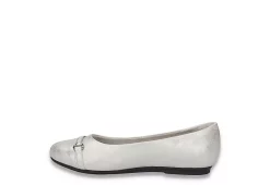 Easy Street Womens Asher Flat - Silver -Shoes Shop US 01 108021 03