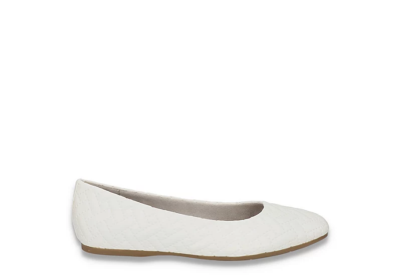 Easy Street Womens Mazi Flat - White 4 Easy Street Womens Mazi Flat - White - Image 2