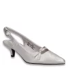 Easy Street Womens Emerin Slingback Pump - Silver -Shoes Shop US 01 108061 00