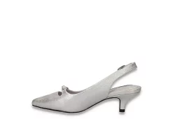 Easy Street Womens Emerin Slingback Pump - Silver -Shoes Shop US 01 108061 03