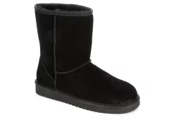 Koolaburra By Ugg Womens Koola Short Fur Boot - Black