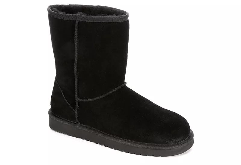 Koolaburra By Ugg Womens Koola Short Fur Boot - Black 3 Koolaburra By Ugg Womens Koola Short Fur Boot - Black