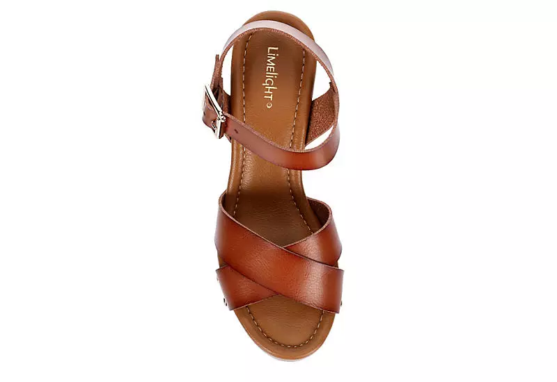 Limelight Womens April Platform Sandal - Cognac 9 Limelight Womens April Platform Sandal - Cognac - Image 7