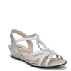 Lifestride Womens Yaya Wedge Sandal - Silver -Shoes Shop US 01 200113 00
