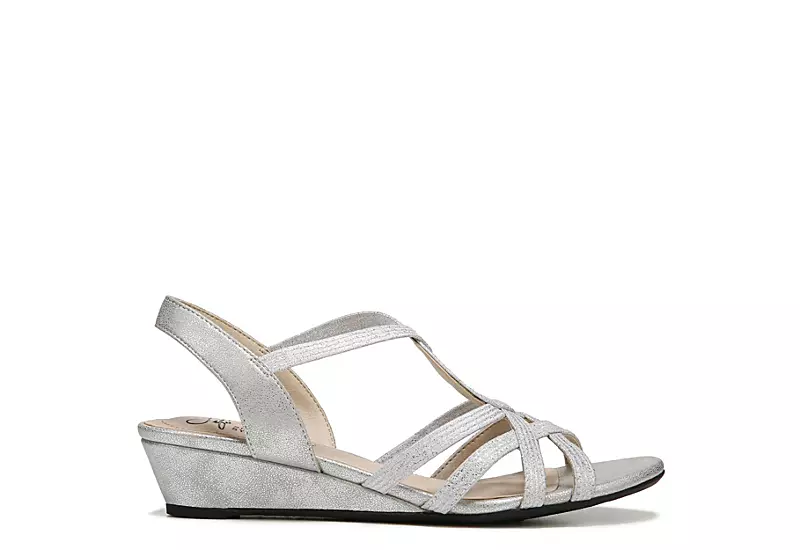 Lifestride Womens Yaya Wedge Sandal - Silver 4 Lifestride Womens Yaya Wedge Sandal - Silver - Image 2