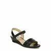 Lifestride Womens Yuma Wedge Sandal - Black -Shoes Shop US 01 201296 00