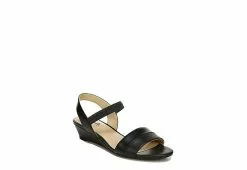 Lifestride Womens Yuma Wedge Sandal - Black